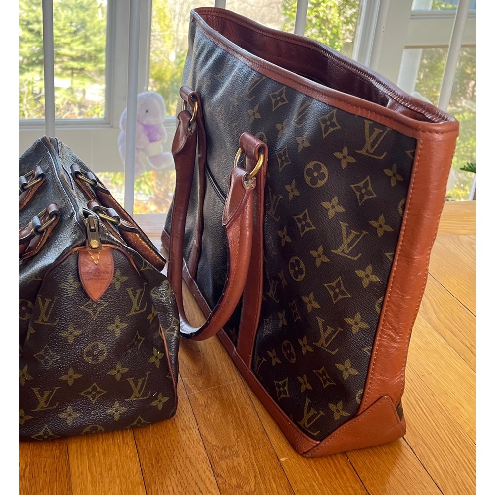 Flash Sale!💼🧳👛Louis Vuitton Vintage Brown Monogram PM Weekend Tote - Picture 4 of 12